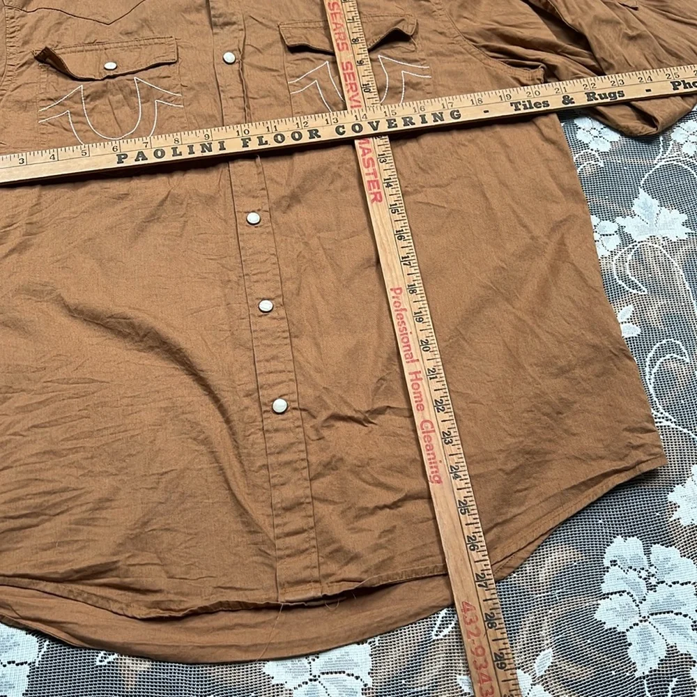 True Religion Pearl Snap Western Long Sleeve Button Down Shirt